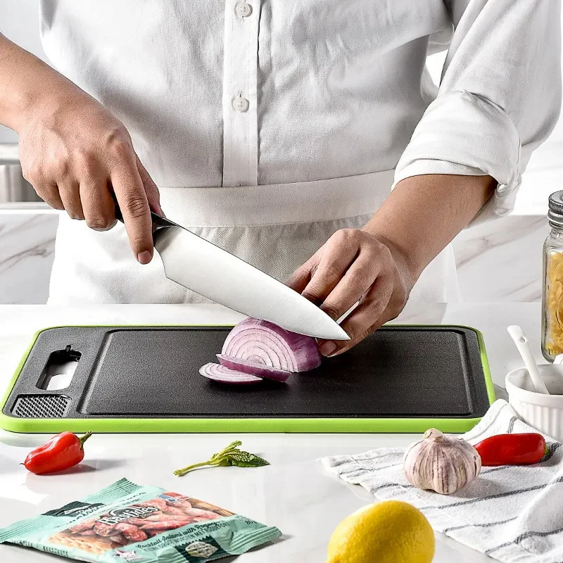 4-in-1 Cutting Board with Thawing Tray and Knife Sharpener - Image 2