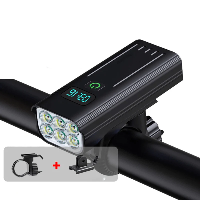 5000 Lumen Bike Light with 12 LEDs & USB-C Rechargeable Battery