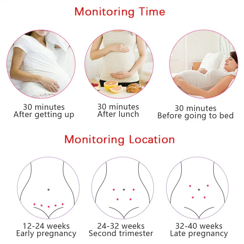 Fetal Doppler Heart Rate Monitor Home Pregnancy Baby Fetal Heart Rate Sound Detector - Image 6