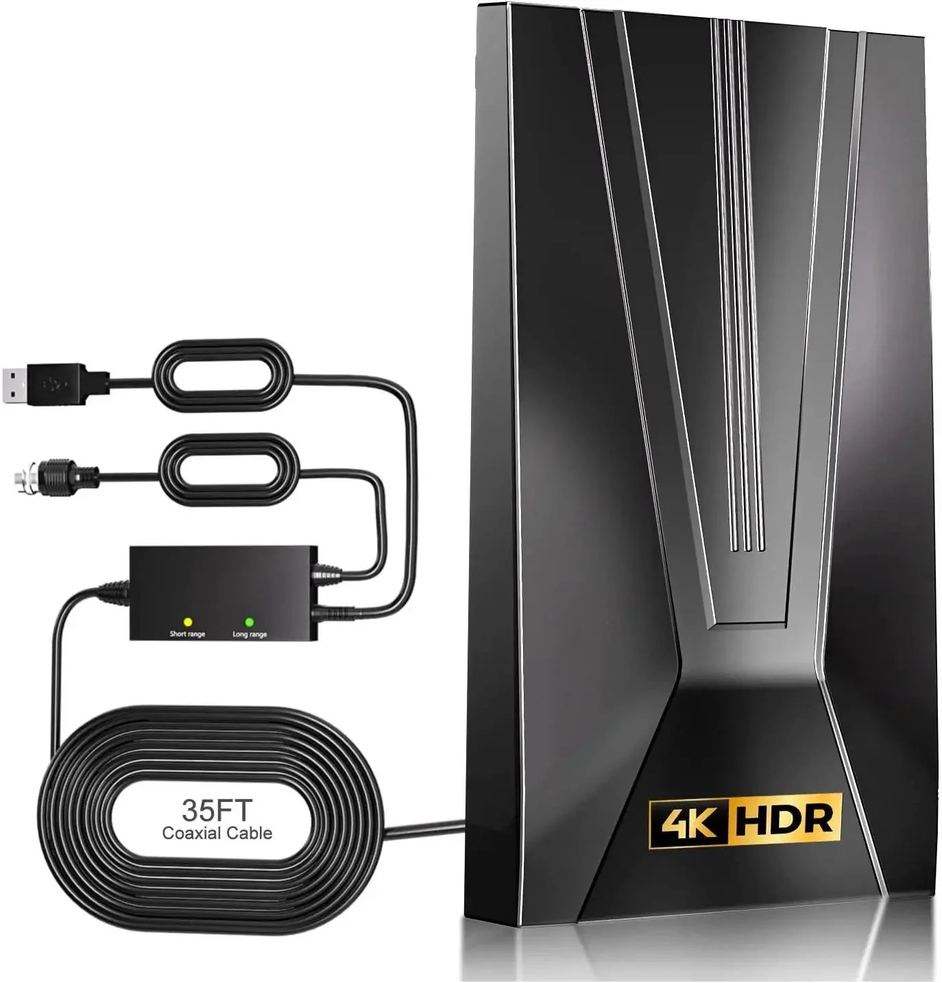 Indoor Premium HDTV Digital TV Antenna 2025 with Stand 360 Mile Range Amplified with Signal Booster Get Free TV Channels - Image 4
