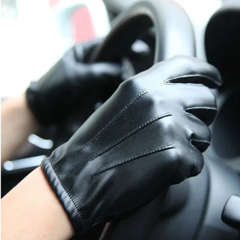 Men's Touch Screen Leather Driving Gloves - Image 4