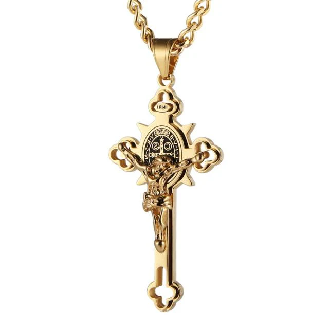 St. Benedict Crucifix Cross Pendant Necklacea - Image 4